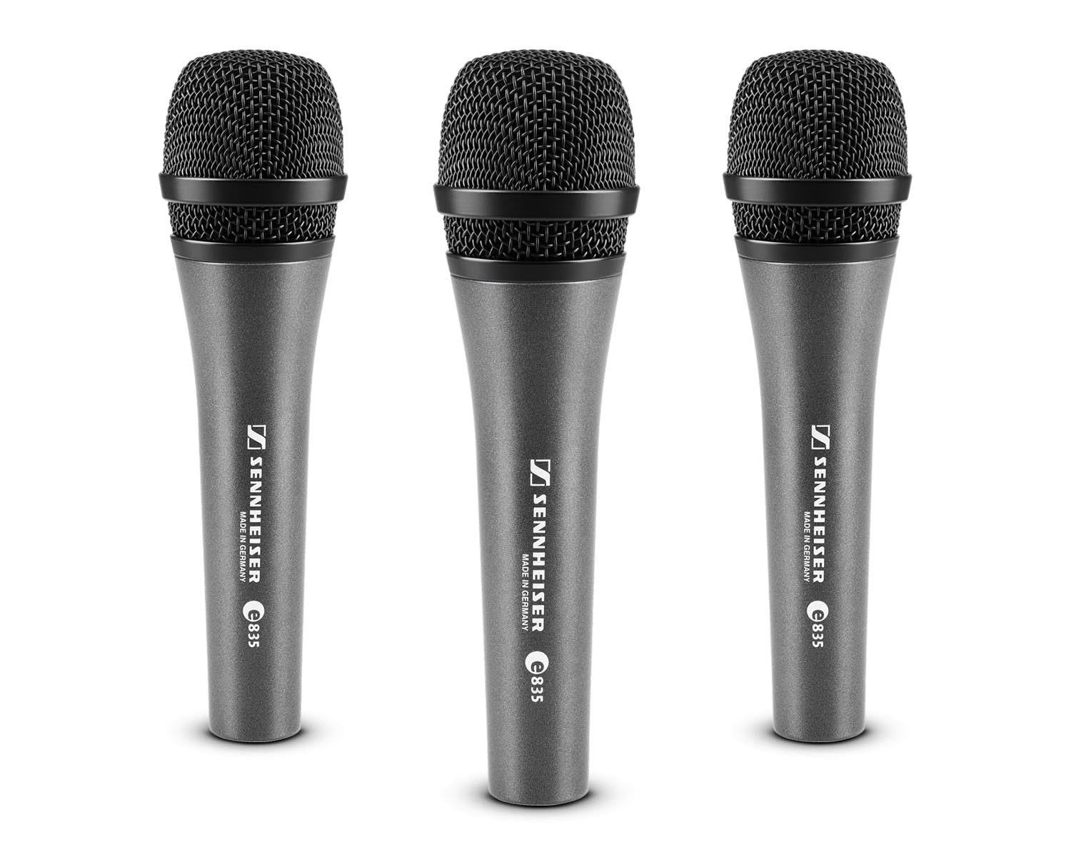 Sennheiser e835 3-PACK Dynamic Cardioid Vocal Microphone