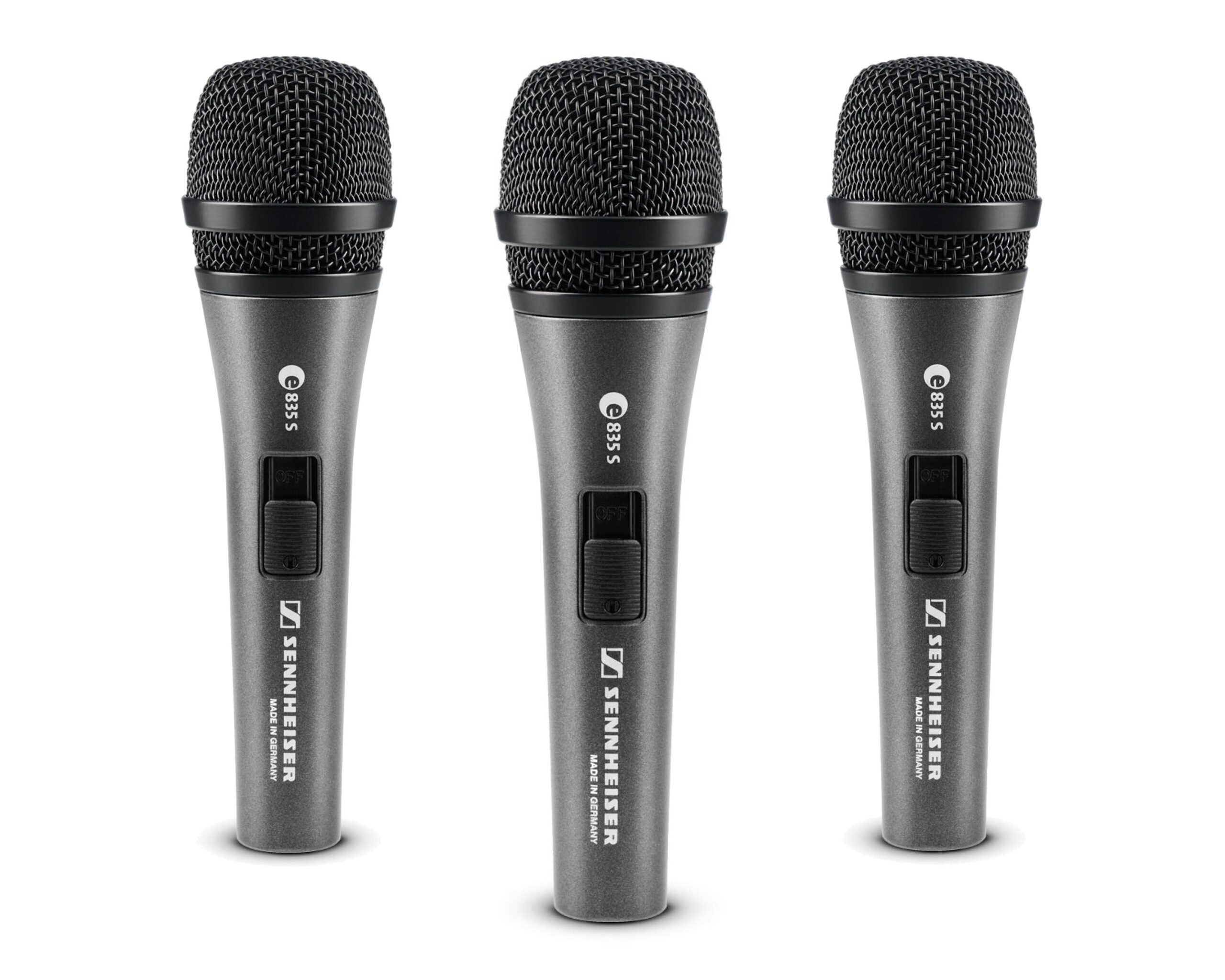 Sennheiser e835S 3-PACK Dynamic Cardioid Vocal Microphone