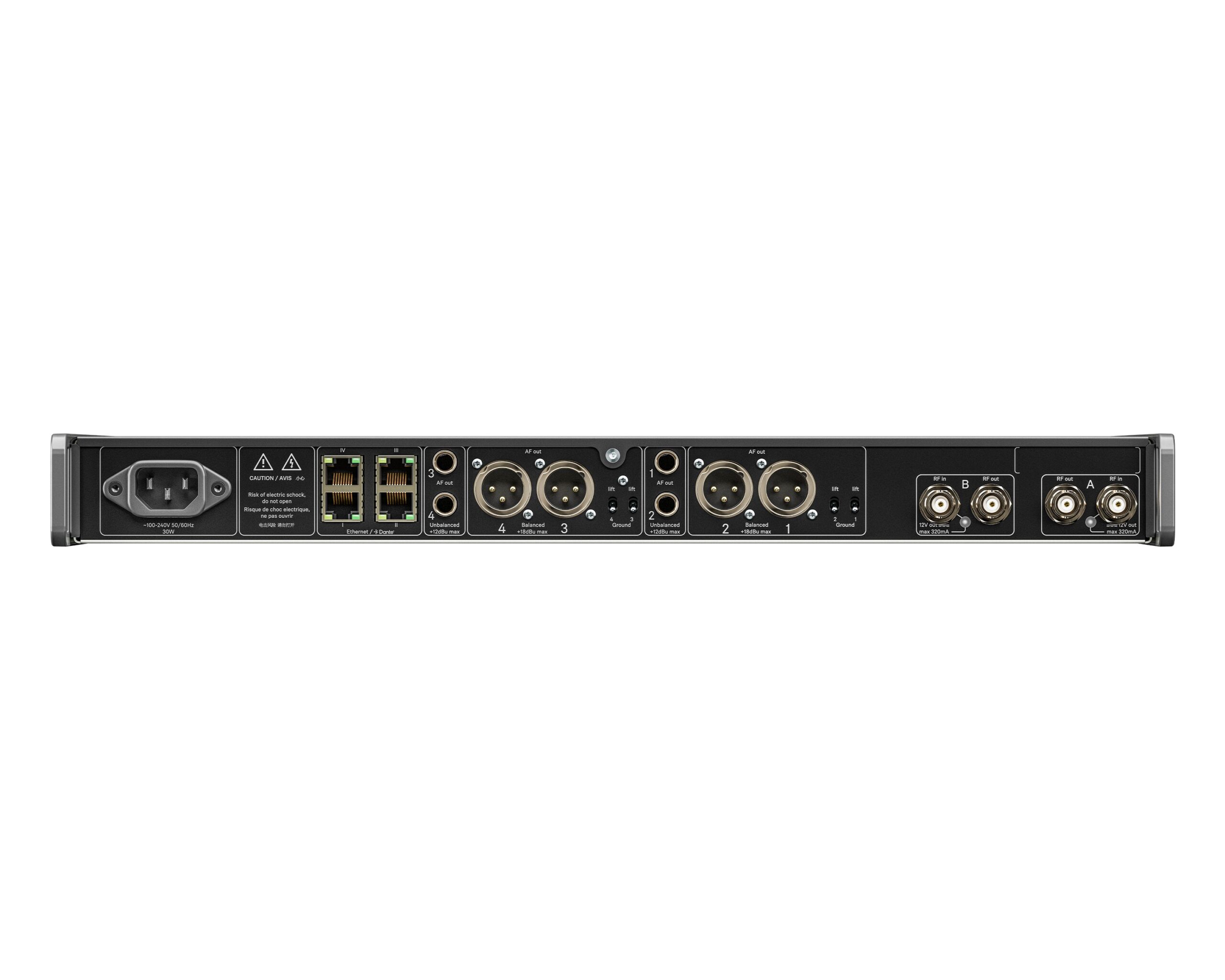 Sennheiser EW-DX EM4 Dante (S1-10) 4-Channel Wireless Receiver
