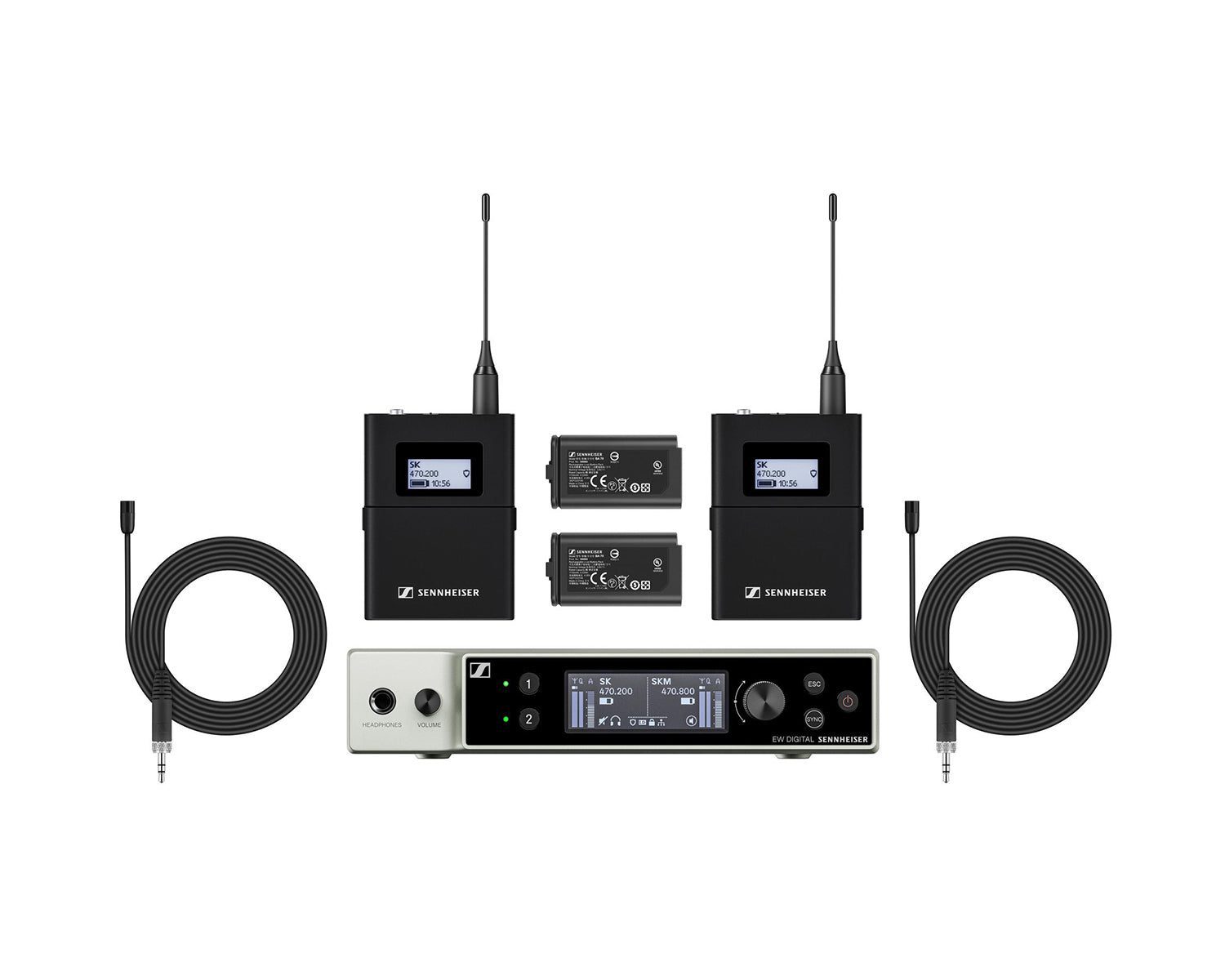 SENEWDXM238_Sennheiser_509316_Image_1.jpg Sennheiser EW-DX SK Dual (S1-10) Wireless Lavalier Set with 2 x MKE2 Capsules