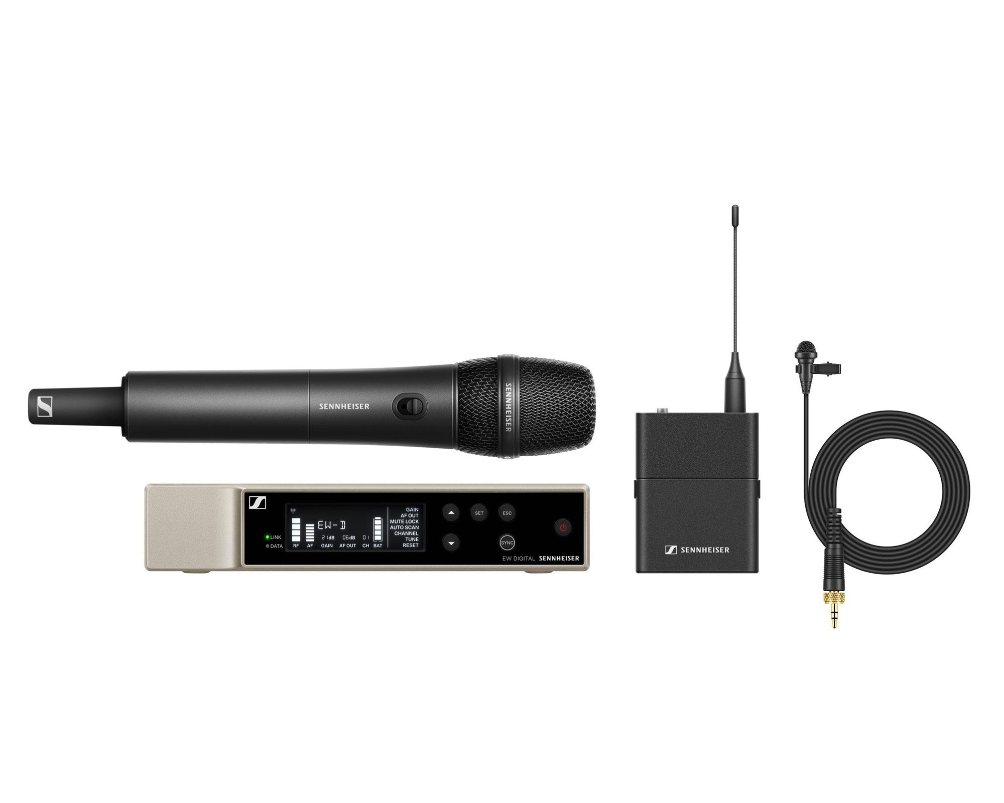 Sennheiser EW-D Combo (Y1-3) Wireless Set with ME2 Lavalier and MMD 835 Handheld