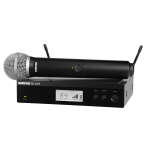 Shure BLX24R/PG58 (K3E) Wireless Vocal System with PG58 Cardioid Dynamic Vocal Microphone (Rack Mount)