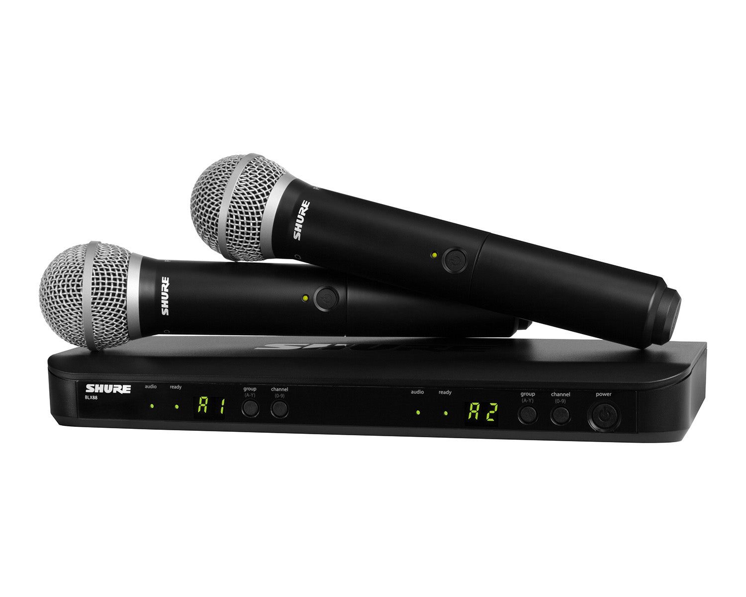 Shure BLX288/PG58 (K3E) Dual Wireless Vocal System with 2 x PG58 Cardioid Dynamic Vocal Microphones