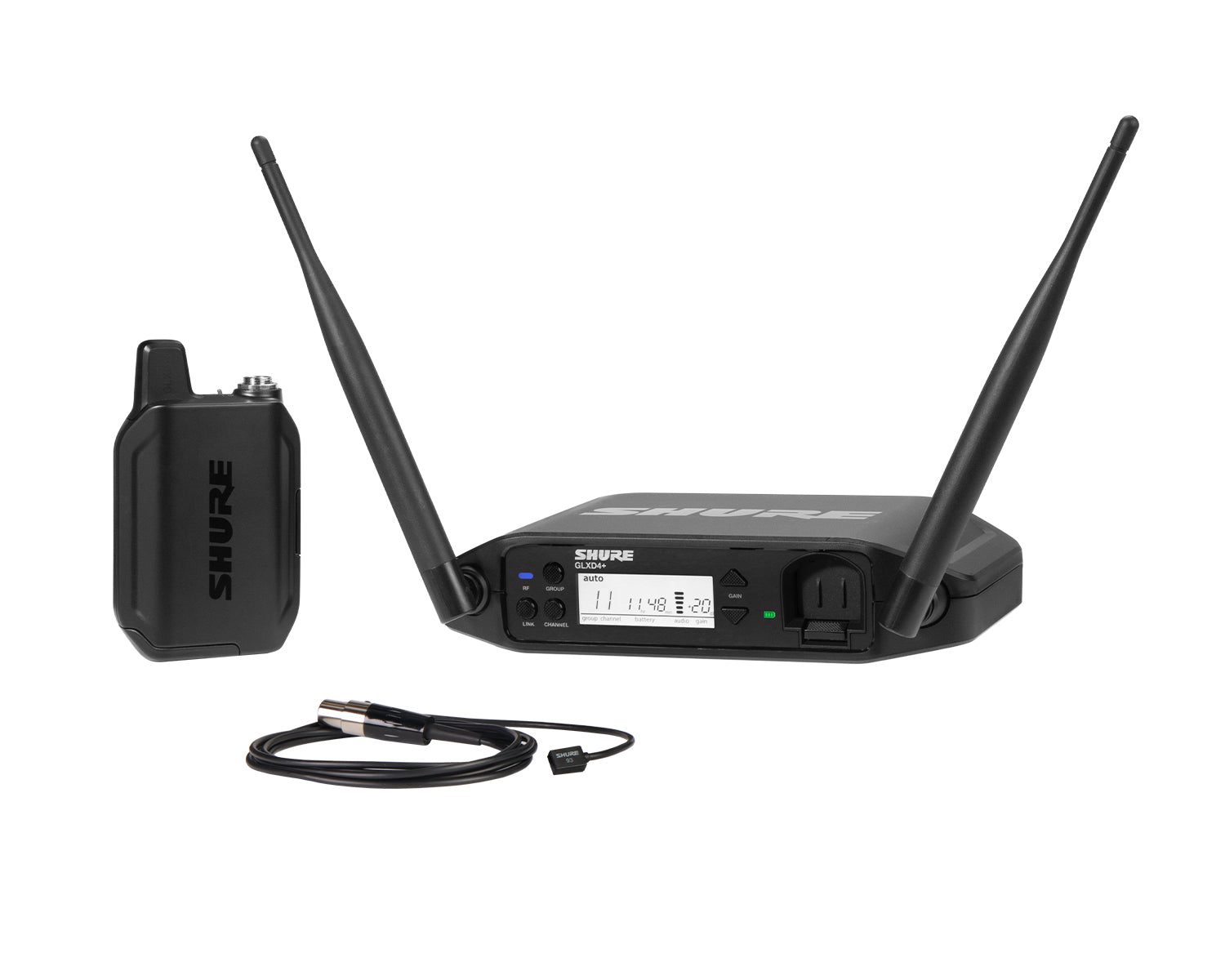 Shure GLXD14+/93 (Z4) Wireless Presenter System with WL93 Subminiature Lavalier Microphone