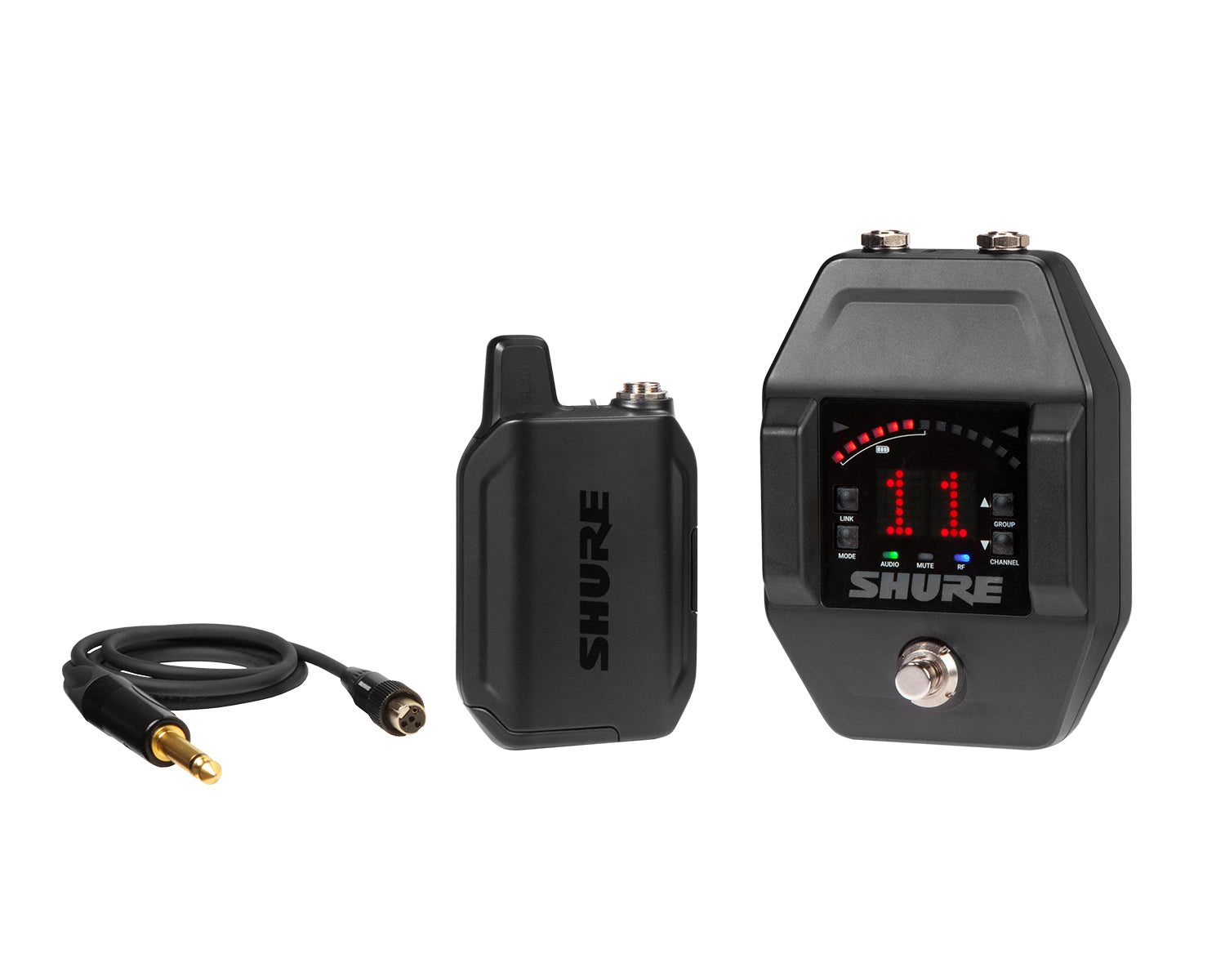 Shure GLXD16+ (Z4) Wireless Guitar Pedal System with WA302 Instrument Cable