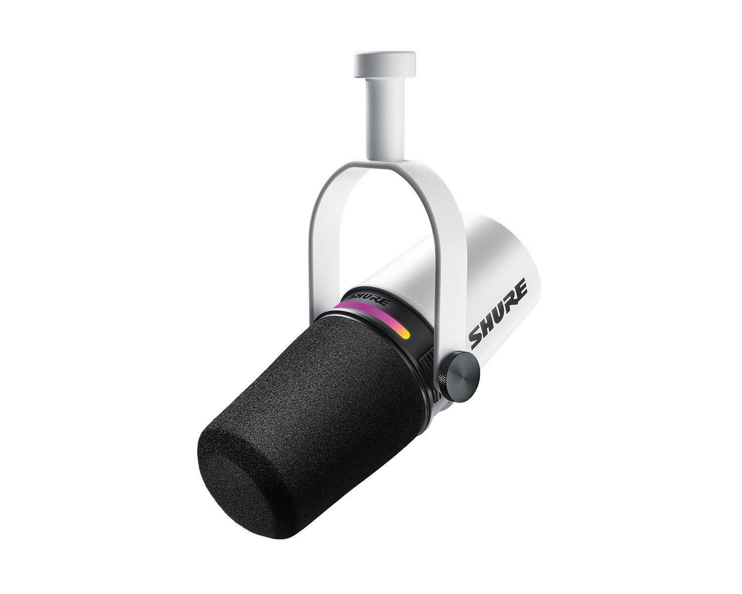 Shure MV7+-W Dynamic Podcast LED Microphone White