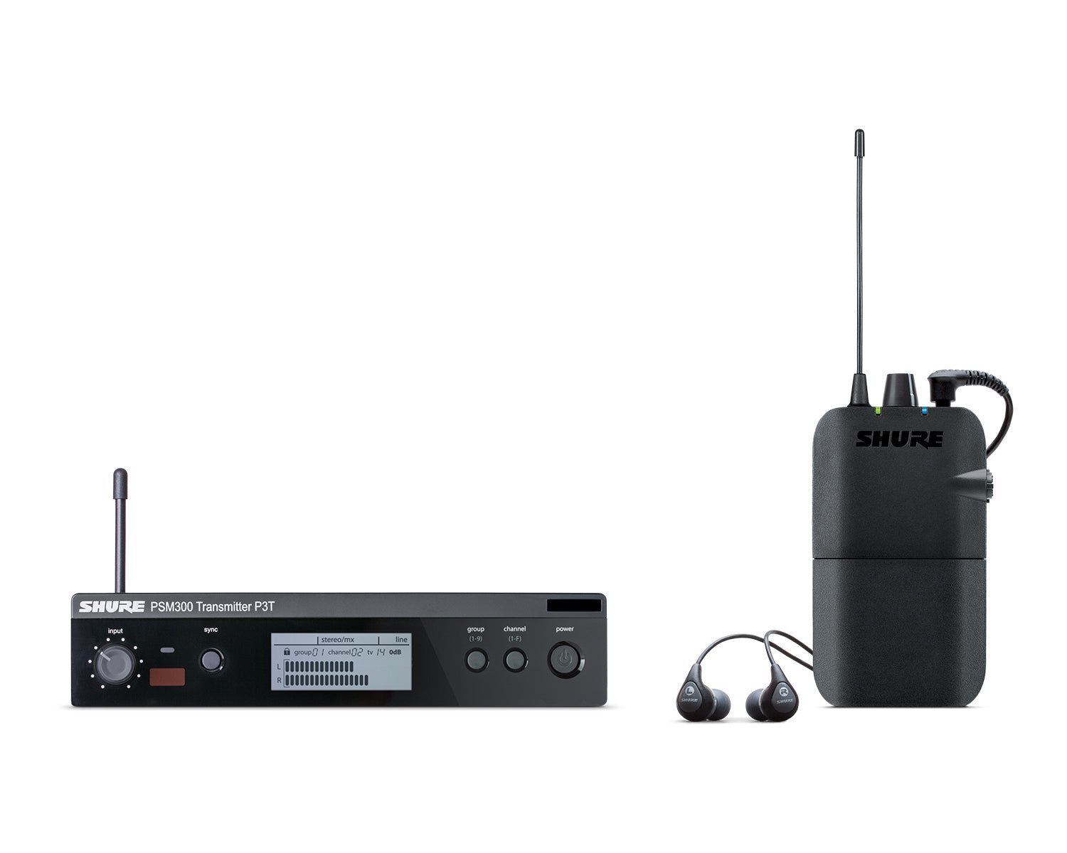 Shure PSM 300 P3TR112GR (K3E) Wireless IEM System with SE112-GR Earphones