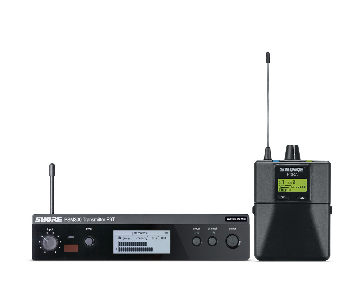 Shure PSM 300 P3TRA (K3E) Premium Wireless IEM System with P3RA Receiver (No Earphones)