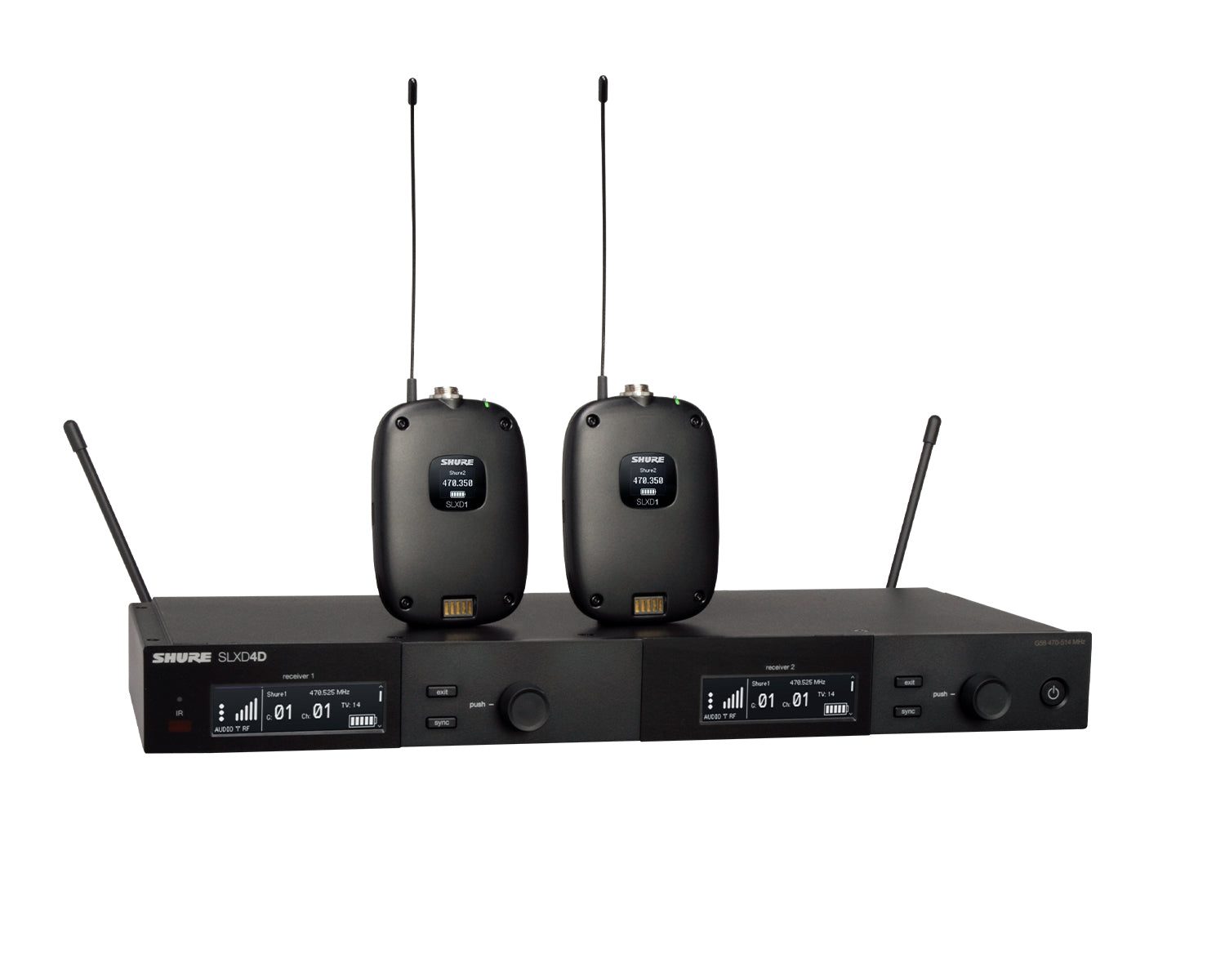 Shure SLXD14D (K59) Dual Wireless Presenter System (No Microphone)