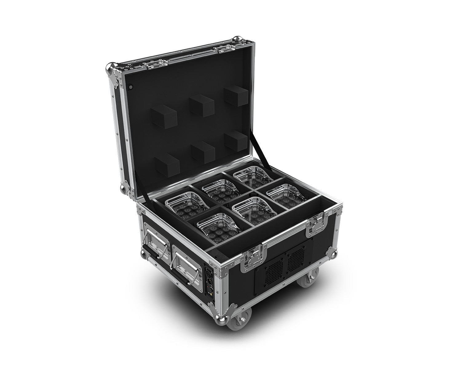 Chauvet Professional WELL Fit X Pack of 6 LED Uplighters in Charging Flightcase