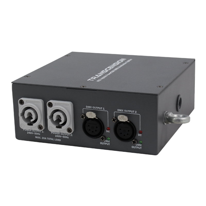 Transcension HS2 Hybrid powerCON DMX Distribution Splitter Transcension HS2 Hybrid powerCON DMX Distribution Splitter