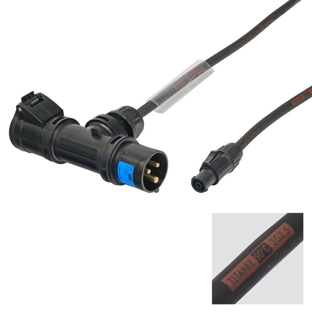 Elumen8 2m 16A IP44 T-Connect to PowerTwist TR1 IP65 Elumen8 2m 16A IP44 T-Connect to PowerTwist TR1 IP65