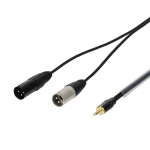 W Audio 1.5m 3.5mm Stereo Jack - 2 x XLR Male Cable