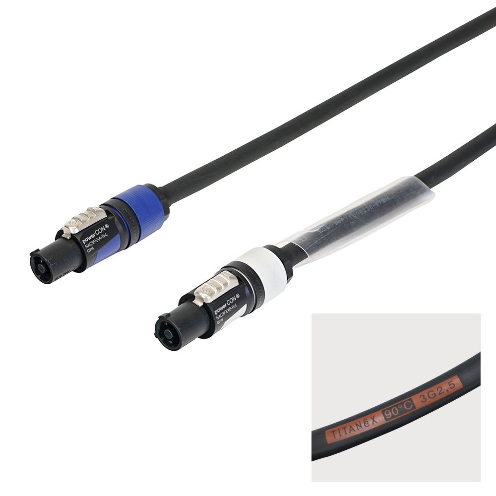 Elumen8 1m Neutrik powerCON Link Cable - 2.5mm H07RN-F Elumen8 1m Neutrik powerCON Link Cable - 2.5mm H07RN-F