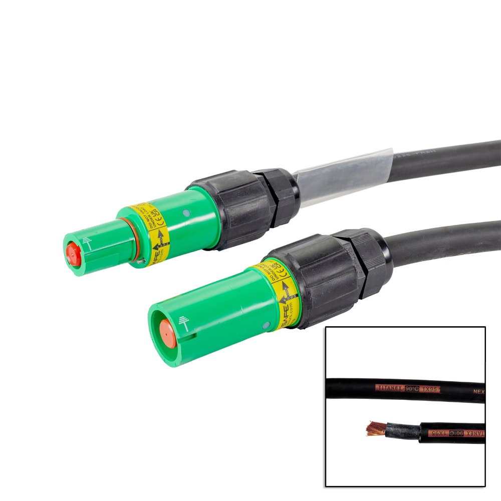 Elumen8 3m 95mm Powerlock Male Source - Female Drain Earth Green Elumen8 3m 95mm Powerlock Male Source - Female Drain Earth Green