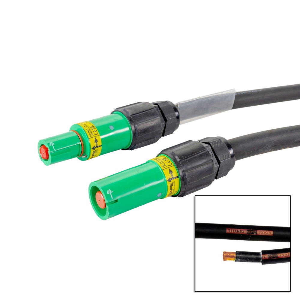 Elumen8 5m 240mm Powerlock Male Source - Female Drain Earth Green Elumen8 5m 240mm Powerlock Male Source - Female Drain Earth Green