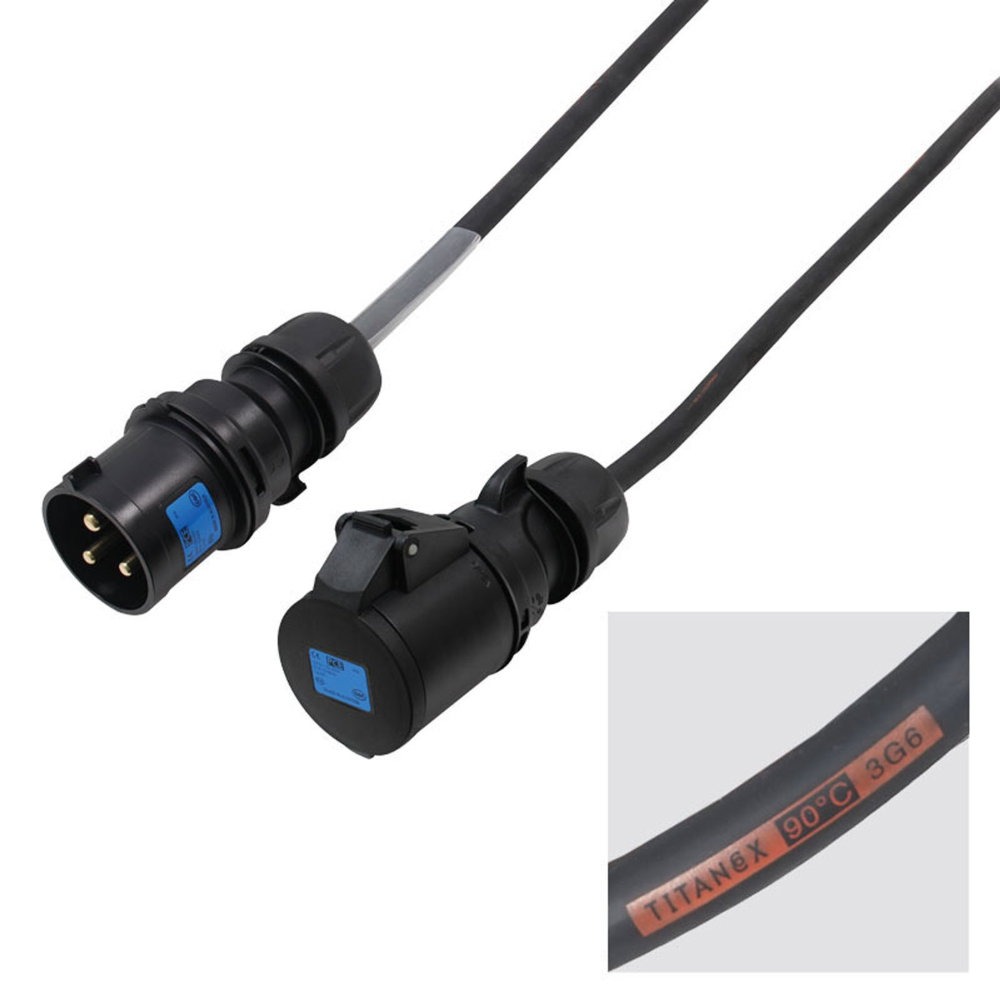 Elumen8 15m 32A Male - 32A Female 1PH 6mm 3C Cable Elumen8 15m 32A Male - 32A Female 1PH 6mm 3C Cable