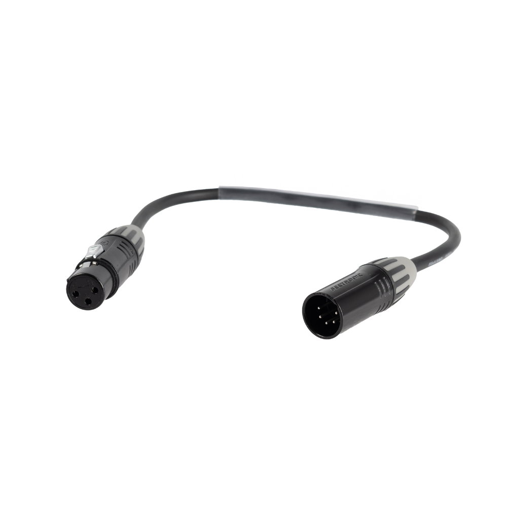 Elumen8 DMX Adaptor 5-Pin Male XLR to 3-Pin Female XLR Elumen8 DMX Adaptor 5-Pin Male XLR to 3-Pin Female XLR