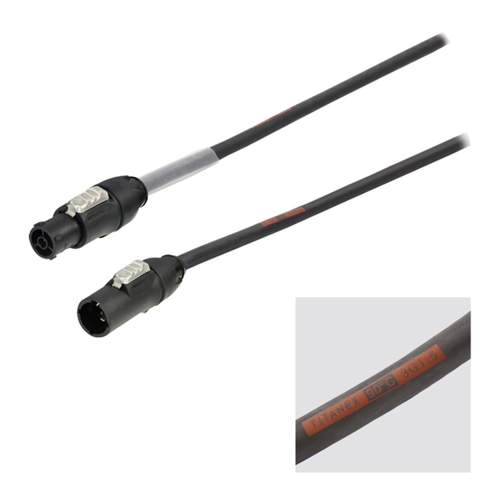 Elumen8 1m Neutrik powerCON TRUE1 TOP Cable – 1.5mm H07RN-F Elumen8 1m Neutrik powerCON TRUE1 TOP Cable - 1.5mm H07RN-F