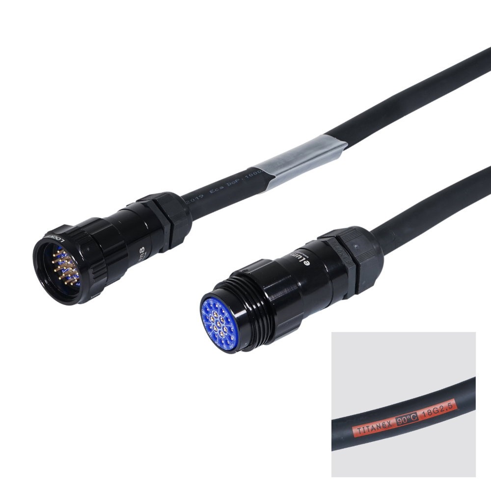 Elumen8 20m Socapex 19-Pin Male - Female Titanex 2.5mm Cable Elumen8 20m Socapex 19-Pin Male - Female Titanex 2.5mm Cable