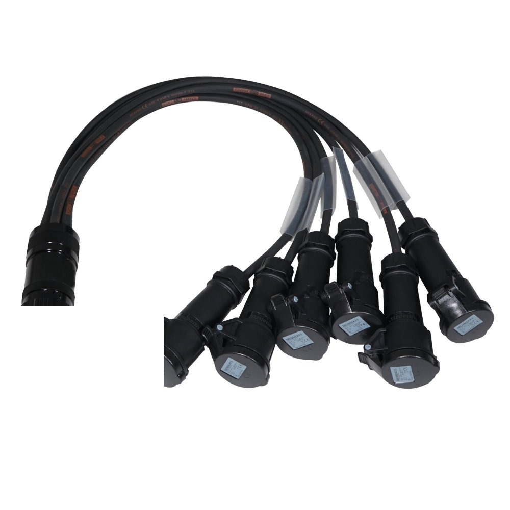Elumen8 Socapex 19-Pin Male - 16A Mennekes Female 2.5mm Fan-Out Cable Elumen8 Socapex 19-Pin Male - 16A Mennekes Female 2.5mm Fan-Out Cable