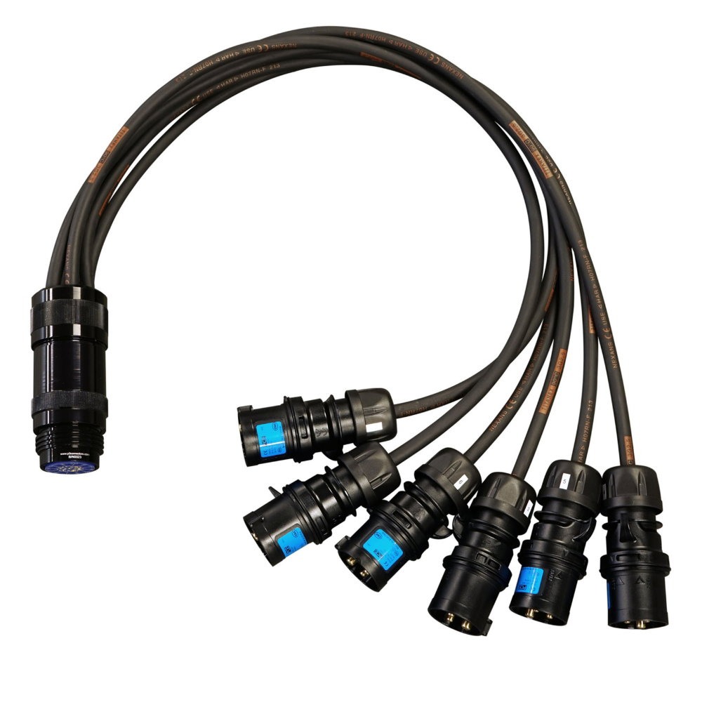 Elumen8 16A Male - Socapex 19-Pin Female 2.5mm Fan-In Cable Elumen8 16A Male - Socapex 19-Pin Female 2.5mm Fan-In Cable