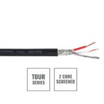 Elumen8 TOUR Screened 2 Core Microphone Cable MIC1PRB, 500m Drum Black
