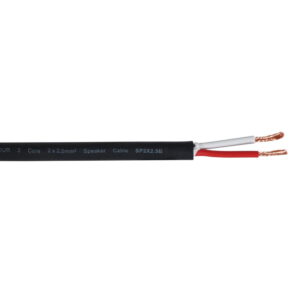 Elumen8 TOUR 2 Core 2 x 2.5mm2 Speaker Cable SP2X2.5B, 100m Drum Black