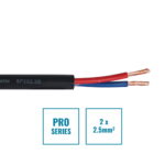 Elumen8 PRO 2 Core 2 x 2.5mm Speaker Cable SP2X2.5B, 100m Drum Black