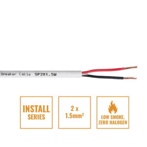 Elumen8 INSTALL LSZH 2 Core 2 x 1.5mm2 Speaker Cable SP2X1.5W, 500m Drum White