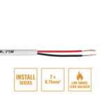 Elumen8 INSTALL LSZH 2 Core 2 x 0.75mm2 Speaker Cable SP2X0.75W, 500m Drum White