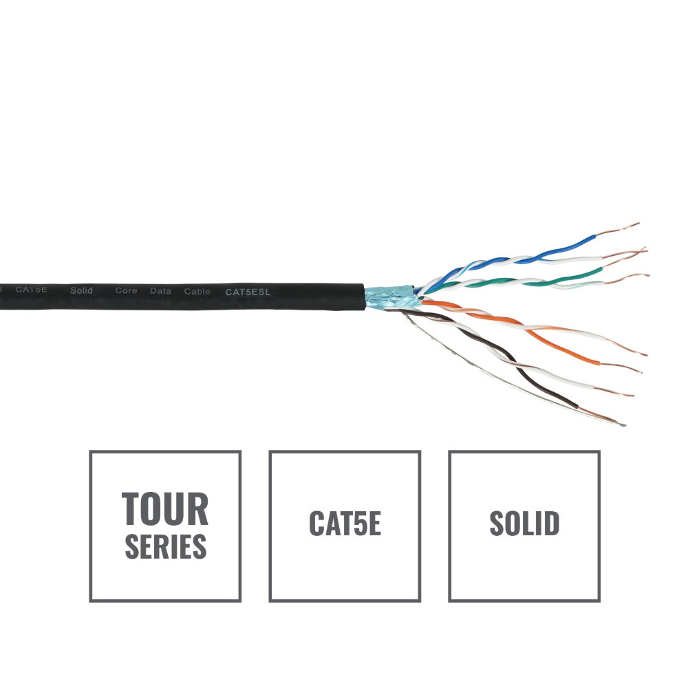 Elumen8 TOUR CAT5E Solid Core Data Cable CAT5ESL, 100m Reel Elumen8 TOUR CAT5E Solid Core Data Cable CAT5ESL, 100m Reel
