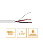 Elumen8 INSTALL LSZH 2 Core 2 x 2.5mm2 Speaker Cable SP2X2.5W, 500m Drum White