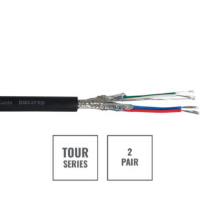 Elumen8 TOUR Screened 2 Pair DMX Cable DMX2PRB, 100m Drum Black