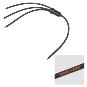 Elumen8 Moulded 3Ph Y Split 0.5m Tails - 2.5mm 5C to 3 x 5C Bare Ends