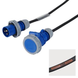 Elumen8 5m 2.5mm IP67 Blue 16A Male - 16A Female Cable