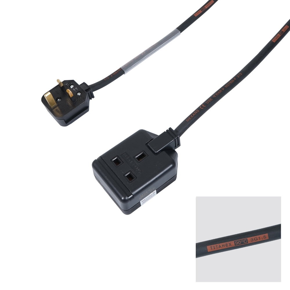 Elumen8 10m 1.5mm 13A Male – 13A 1G Female Extension Cable Elumen8 10m 1.5mm 13A Male - 13A 1G Female Extension Cable