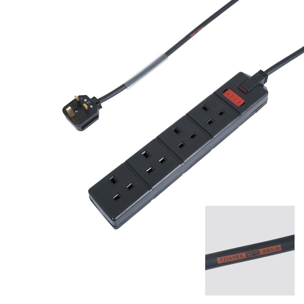 Elumen8 1m 1.5mm 13A Male – 13A 4G Female Extension Cable Elumen8 1m 1.5mm 13A Male - 13A 4G Female Extension Cable