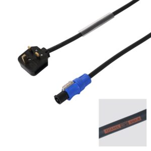 Elumen8 1m 1.5mm H07RN-F 13A Male - Neutrik powerCON Cable