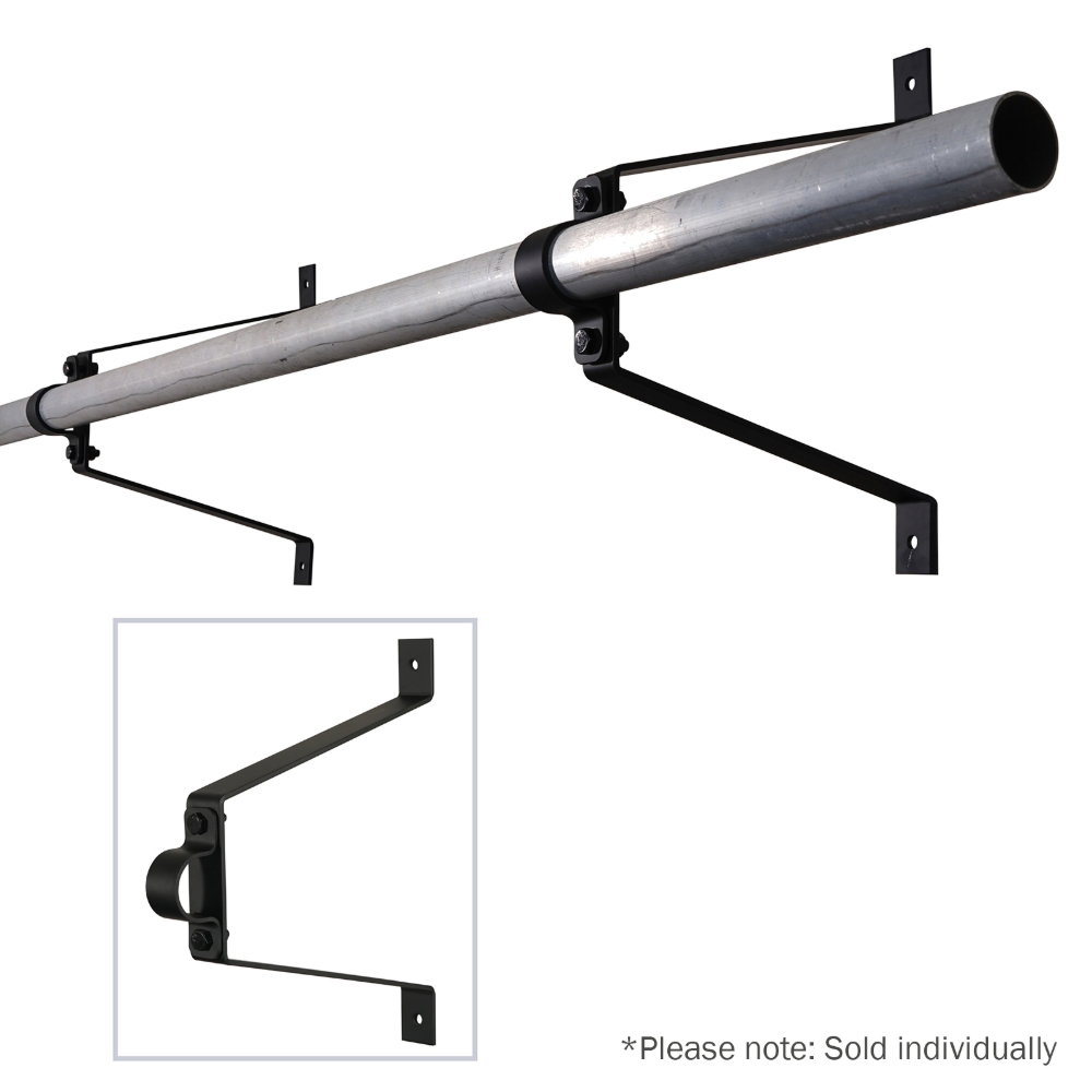 Elumen8 Pipe To Wall Bracket, 300mm Black Elumen8 Pipe To Wall Bracket, 300mm Black