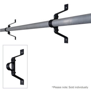 Elumen8 Pipe To Wall Bracket, 100mm Black