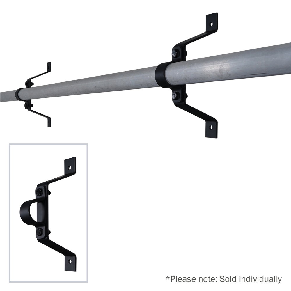 Elumen8 Pipe To Wall Bracket, 100mm Black Elumen8 Pipe To Wall Bracket, 100mm Black