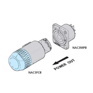 Neutrik powerCON B-type Chassis Connector Grey NAC3MPXXB