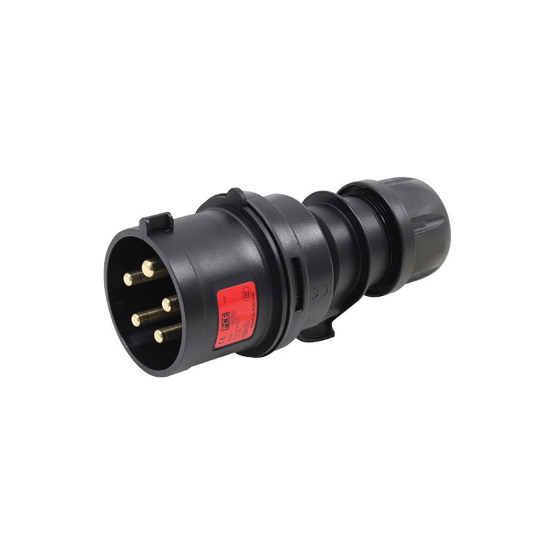 PCE 32A 415V 3P+N+E Black Plug (025-6xs) PCE 32A 415V 3P+N+E Black Plug (025-6xs)