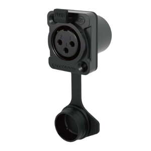 Seetronic XLR IP65 3-Pin Chassis Female, Black K3F2CWB