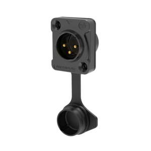 Seetronic XLR IP65 3-Pin Chassis Male, Black J3F2CWB