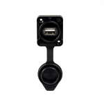 Seetronic USB Type-A Feedthrough IP65 MAUSB-W-B