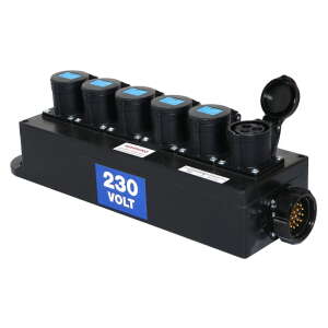 Elumen8 Socapex Breakout Box, 19-Pin to 6 x 16A Sockets
