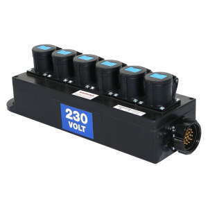 Elumen8 Socapex Breakout Box, 19-Pin to 6 x 16A Sockets