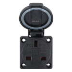 PCE 13A Panel Mount Socket - 1020-5s